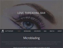 Tablet Screenshot of lovethreadingbar.com